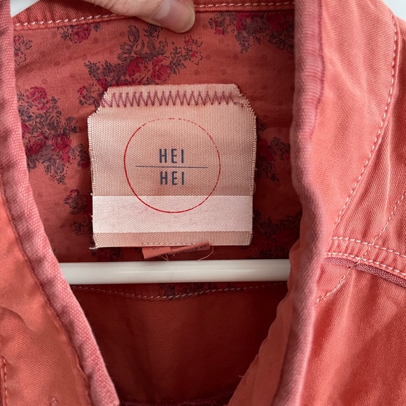 Anthropologie Hei Hei Anorak‎ Coral Utility Jacket Size XS - Picture 4 of 13